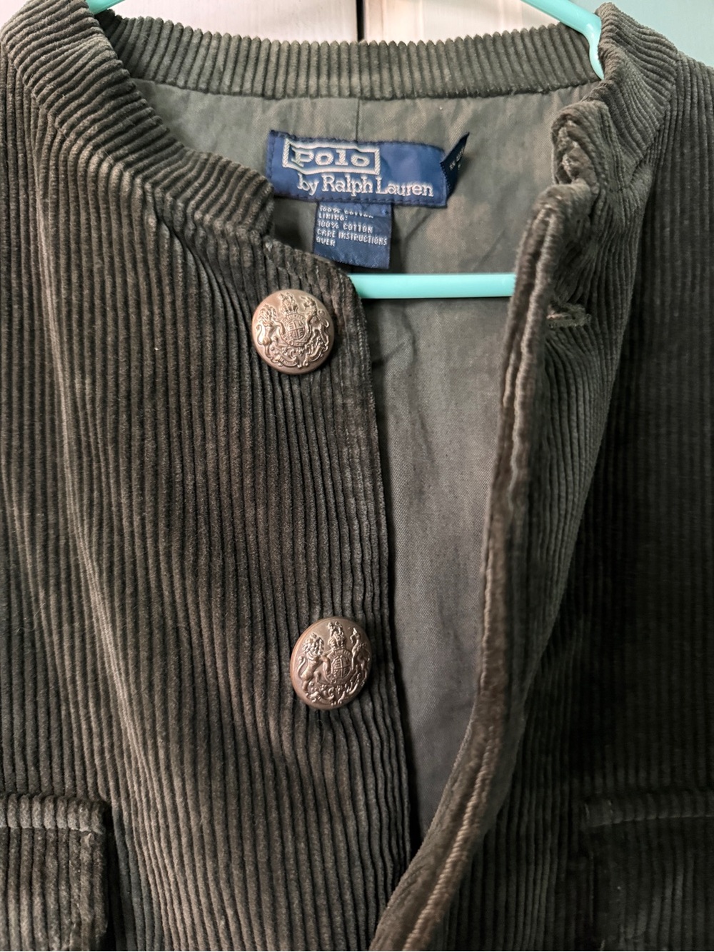 Men’s Ralph Lauren Polo Green Corduroy Button Jacket - Picture 10 of 15